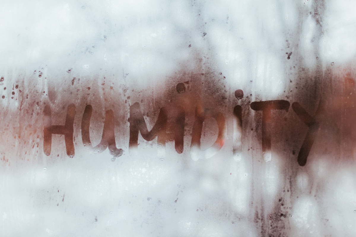 humidity written on a fogged window